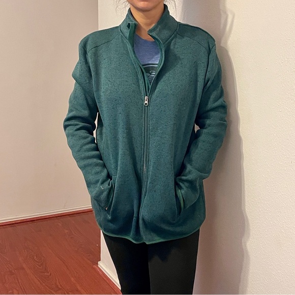 Green full-zip sweater - Picture 1 of 4